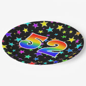 52番目のイベントはっきりした:,おもしろい, カラフル Rainbow 52 ペーパープレート (アングル)