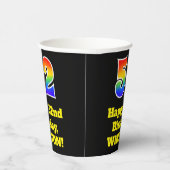 52番目の誕生日カラフル:,おもしろい,エキサイティング, Rainbow 52 紙コップ (右)