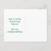 52番目の誕生日: はっきりした,おもしろい,シンプル虹, 52 ポストカード (裏面)