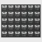 52番目の誕生日:インスパイアアールデコ検索「52」 & Name ラッピングペーパー (フラット)