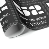 52番目の誕生日:インスパイアアールデコ検索「52」 & Name ラッピングペーパー (ロールコーナー)