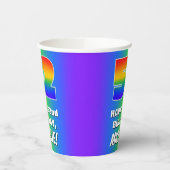 52番目の誕生日: カラフル、おもしろいレインボーパターン# 52 紙コップ (左)