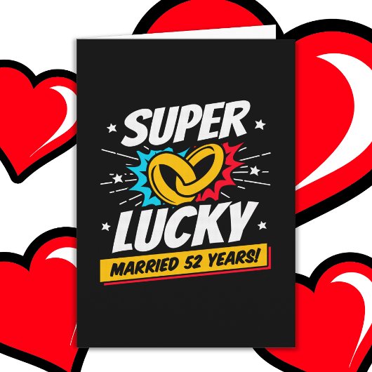 52結婚した年ラッキー52結婚周年 カード