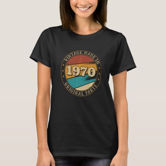 52誕生日ブデイヴィンテージ1970誕生日 Tシャツ (正面)