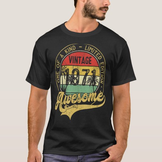52誕生日ヴィンテージ1971ある種 Tシャツ (正面)