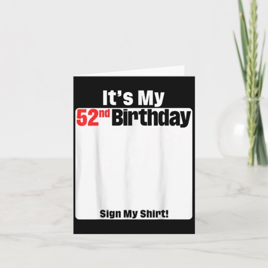 52誕生日52歳の誕生日パーティーS カード (正面)