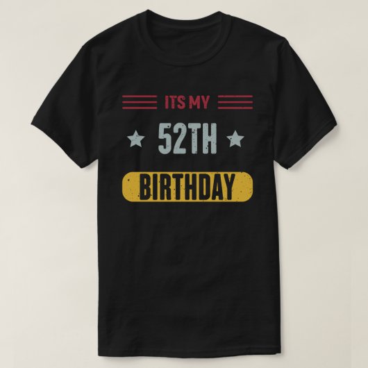 52誕生日52歳 Tシャツ (デザイン正面)