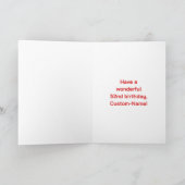 52誕生日:おもしろいレインボー#、名前をカスタムする&写真 カード (内部)