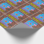 52誕生日:おもしろい、アーバングラフィティインスパイアルック ラッピングペーパー (角)