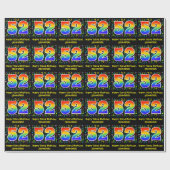 52誕生日:カラフルMusic Symbols、Rainbow 52 ラッピングペーパー (フラット)