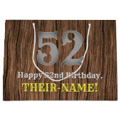 52誕生日: Country インスパイア Western  Look, Name ラージペーパーバッグ (正面)