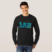 52魚/日良収量ヴィンテージ魚釣りおもしろいSa Tシャツ (正面フル)