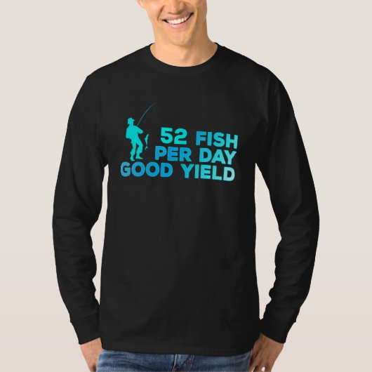 52魚/日良収量ヴィンテージ魚釣りおもしろいSa Tシャツ (正面)