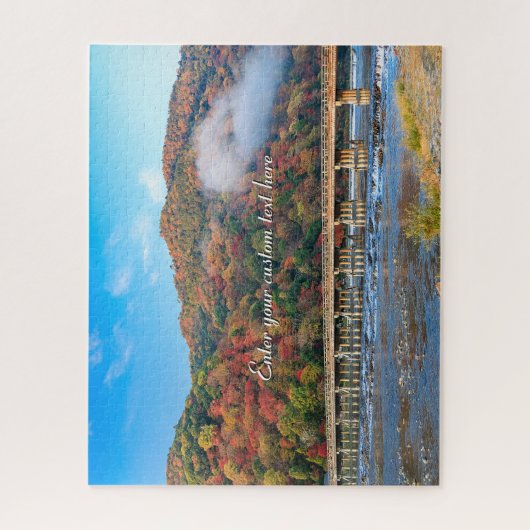 [520] Arashiyama – Morning Hues over Togetsukyo ジグソーパズル (縦)