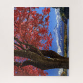[520] Mt.Fuji – Crimson Leaves and a Snowy Crown ジグソーパズル (縦)