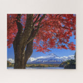 [520] Mt.Fuji – Crimson Leaves and a Snowy Crown ジグソーパズル (横)