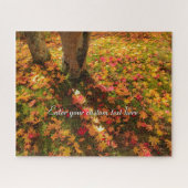 [520] Quiet Beauty – Maple Leaves on Green Moss ジグソーパズル (横)