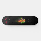 5280スカルとガスマスク スケートボード (横)
