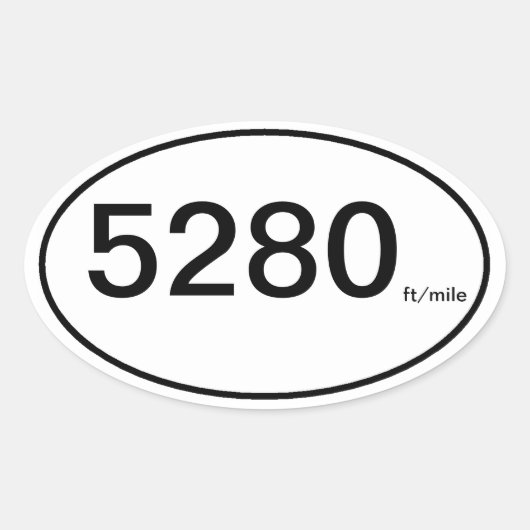 5280フィート/マイル 楕円形シール (正面)