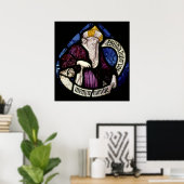 52：預言者エゼキエルのラウンデル， 15世紀 ポスター (ホームオフィス)