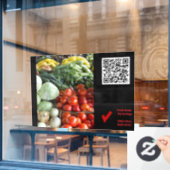 52.00' * 37.56'食料品店の窓が閉まっている ウィンドウサイン (カフェ窓)