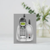52-Free-3d-Cordless-Phone-Clipart-Illustration ポストカード (スタンド正面)