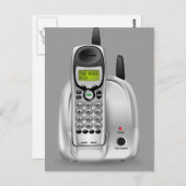 52-Free-3d-Cordless-Phone-Clipart-Illustration ポストカード (正面/裏面)