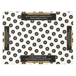 52"X70"トレードショーテーブルクロスのロゴ金ゴールドホワイト テーブルクロス