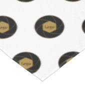 52"X70"トレードショーテーブルクロスのロゴ金ゴールドホワイト テーブルクロス (アングル)