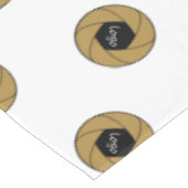 52"X70"トレードショーテーブルクロスのロゴ金ゴールドホワイト テーブルクロス (アングル)