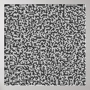 52 x 52以下ポスターカスタマイズMaze2  the white! ポスター