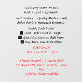 52" x 72" スーパー窓用シール ウィンドウサイン (シート)