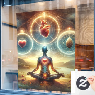 52" x 72" ヨガ ウィンドウサイン