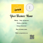 52" x 72"営業時間窓用シール ウィンドウサイン (シート3)