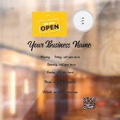 52" x 72"営業時間窓用シール ウィンドウサイン (シート2)