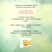 52" x 72"最終クリアランス販売ウィンドウの固定 ウィンドウサイン (シート3)