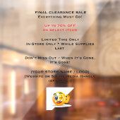 52" x 72"最終クリアランス販売ウィンドウの固定 ウィンドウサイン (シート2)