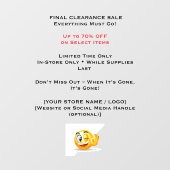 52" x 72"最終クリアランス販売ウィンドウの固定 ウィンドウサイン (シート)