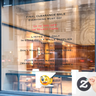 52" x 72"最終クリアランス販売ウィンドウの固定 ウィンドウサイン