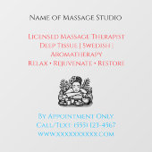 52" x 72" Massage Therapy Window Cling  ウィンドウサイン (シート)