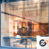 52" x 72" Massage Therapy Window Cling  ウィンドウサイン (カフェ窓)