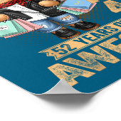 52 Year Old January 1974 Teddy Bear 52nd Birthday  ポスター (角)