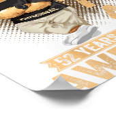 52 Year Old January 1974 Teddy Bear 52nd Birthday  ポスター (角)