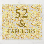 52nd Birthday  スパークリングワインラベル (シングルラベル)