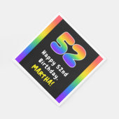52nd Birthday: Rainbow Spectrum # 52, Custom Name スタンダードランチョンナプキン (角)