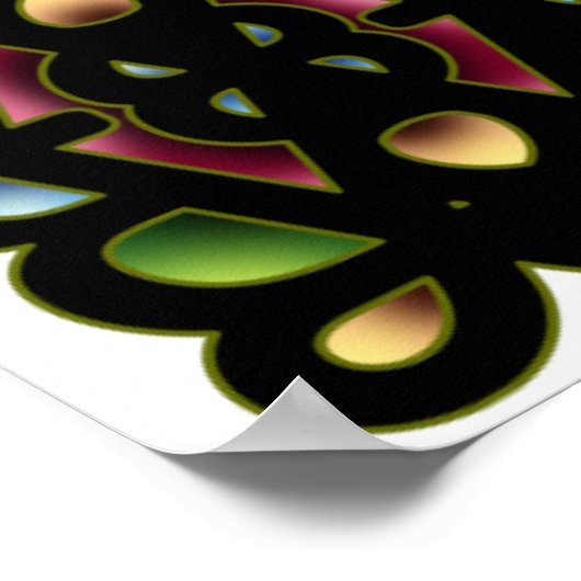 52x52またはそれ以下のポスター、抽象芸術パターン色 ポスター (角)