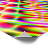 52x52またはそれ以下のポスター、赤サイケデリック色 ポスター (角)