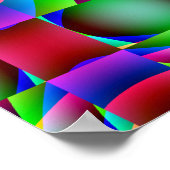 52x52 or Smaller Poster Psychedelic Square Pattern ポスター (角)