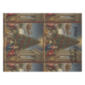 52x70 Cotton Nativity Christmas Tablecloth テーブルクロス (正面(横))