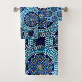 53ブルー王室のバスタオルセット バスタオルセット